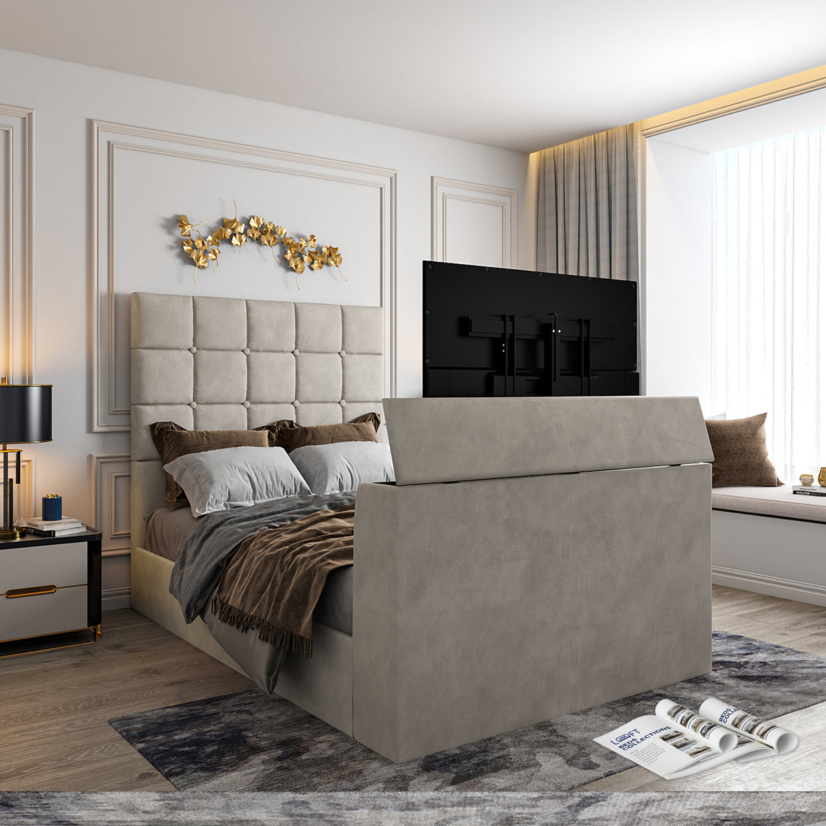  TV Bed Double - Luxury Media Beds & Smart Bed Frames