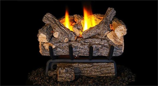  Buy VO8E-24 Valley Oak Real Fyre 24" Vent-Free Gas Log Set with G8E Series Burner by RH Peterson