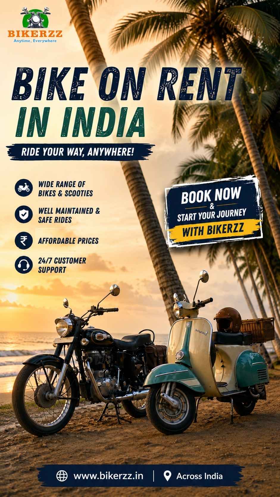  Bike & Scooter Rentals in Varanasi from bikerzz