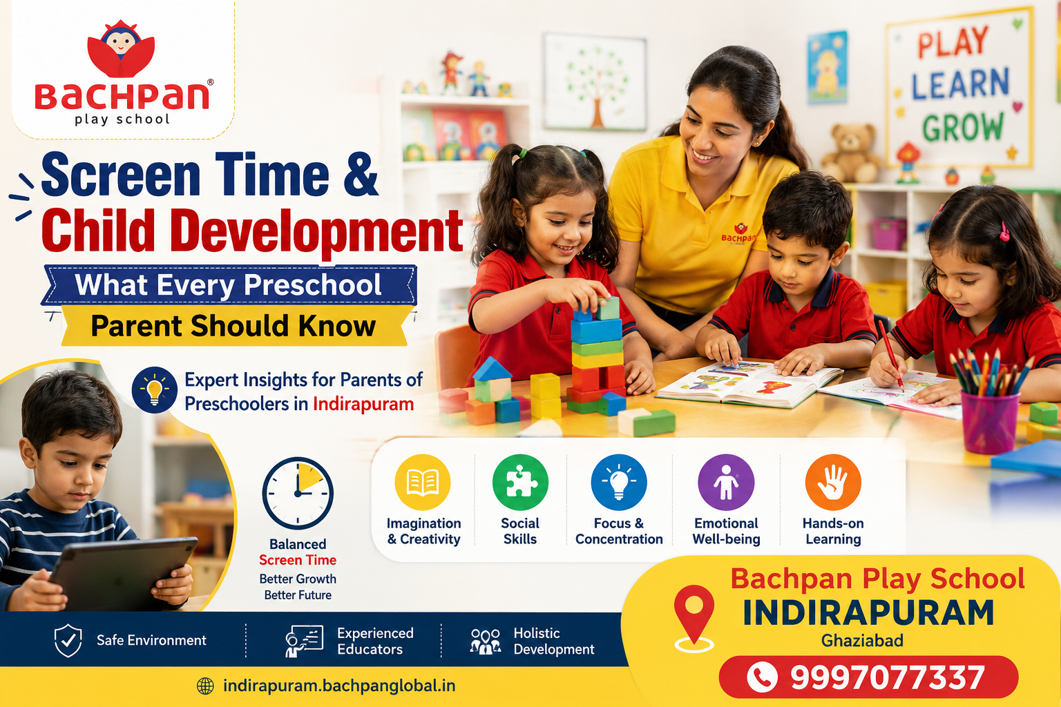  Preschool Admission in Indirapuram Ghaziabad - Now Open at Bachpan Play School