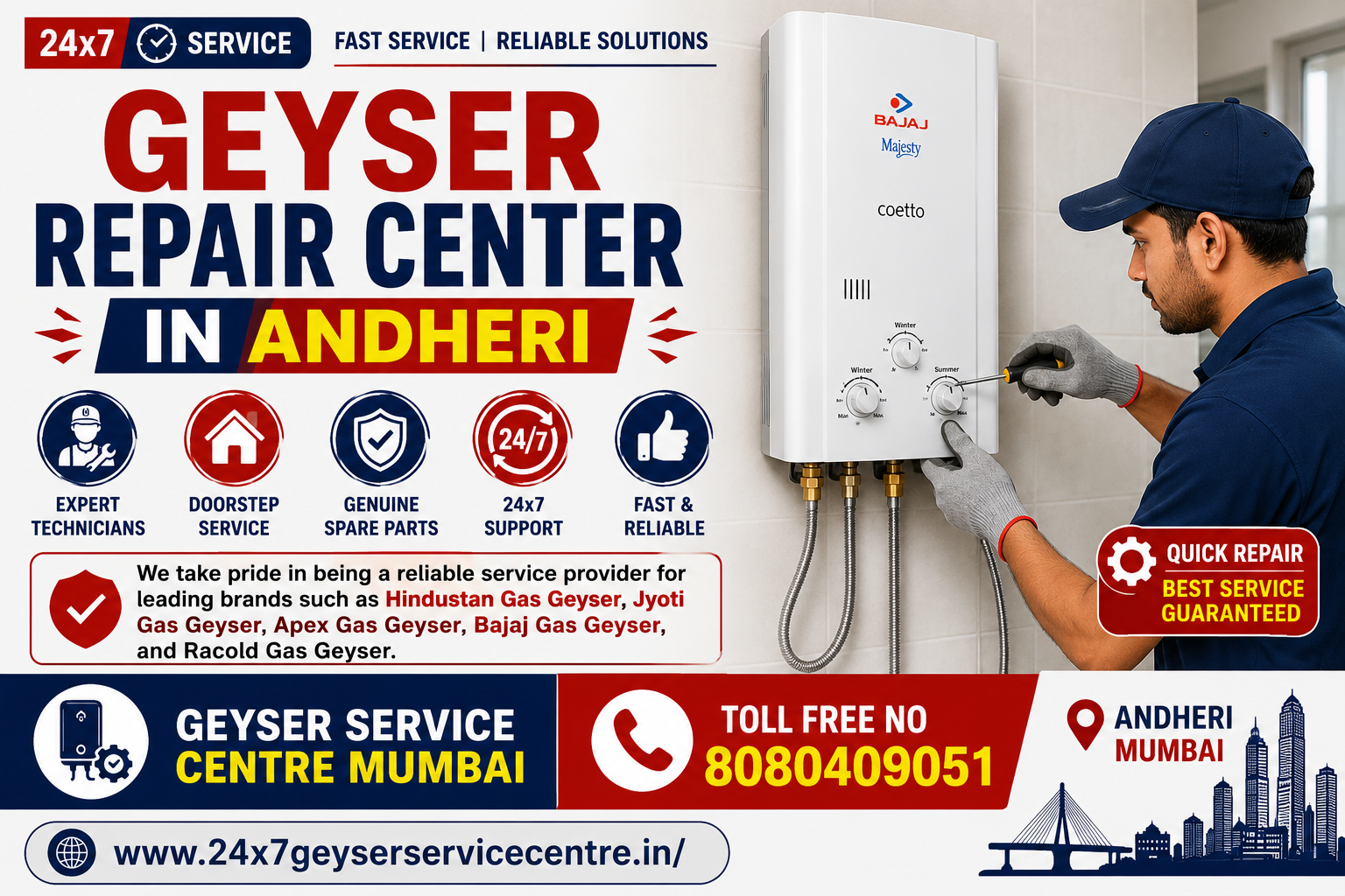 Geyser Repair Center in Andheri | Fast Doorstep Service