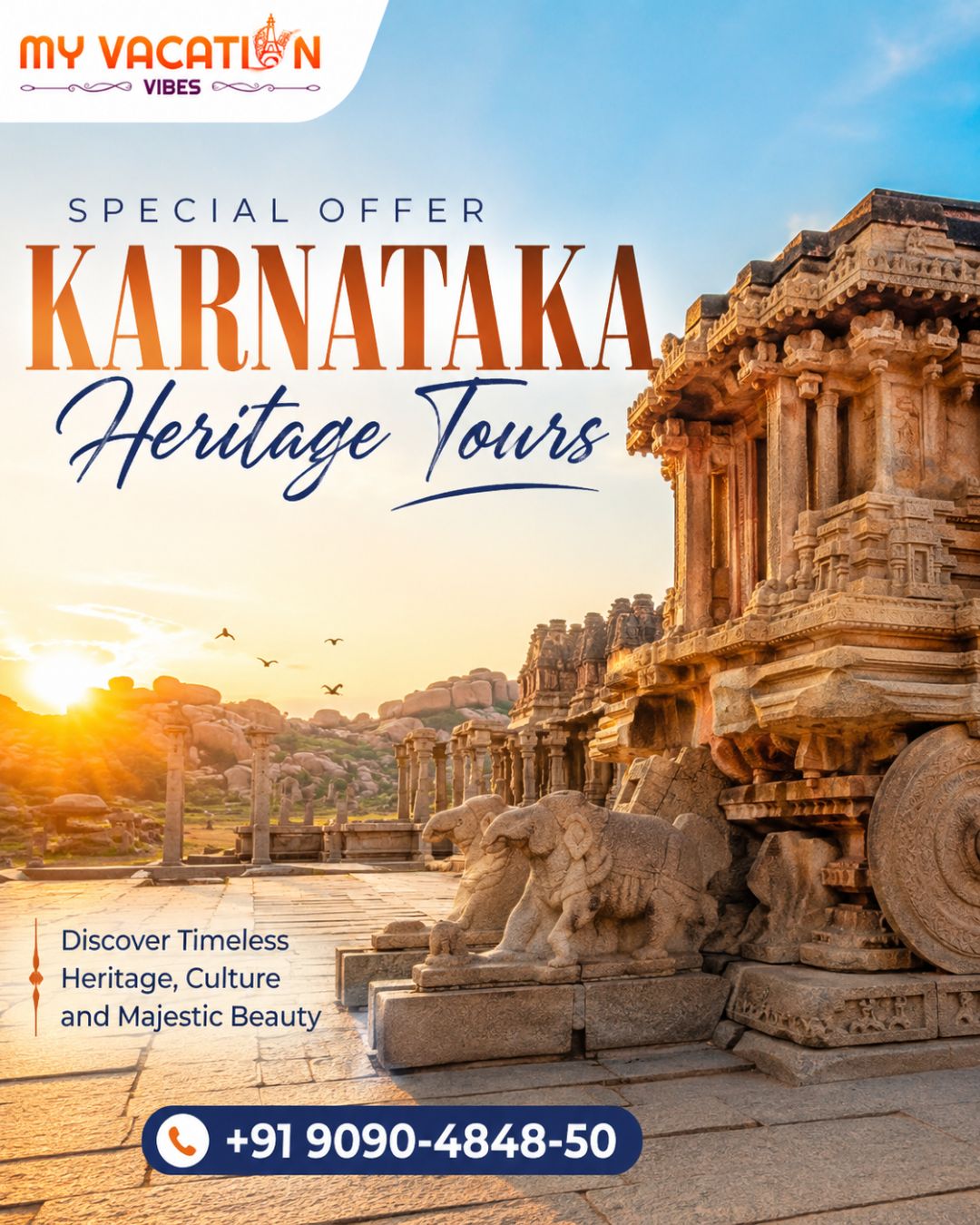  Special Offer Karnataka Heritage Tours +91 9090-4848-50