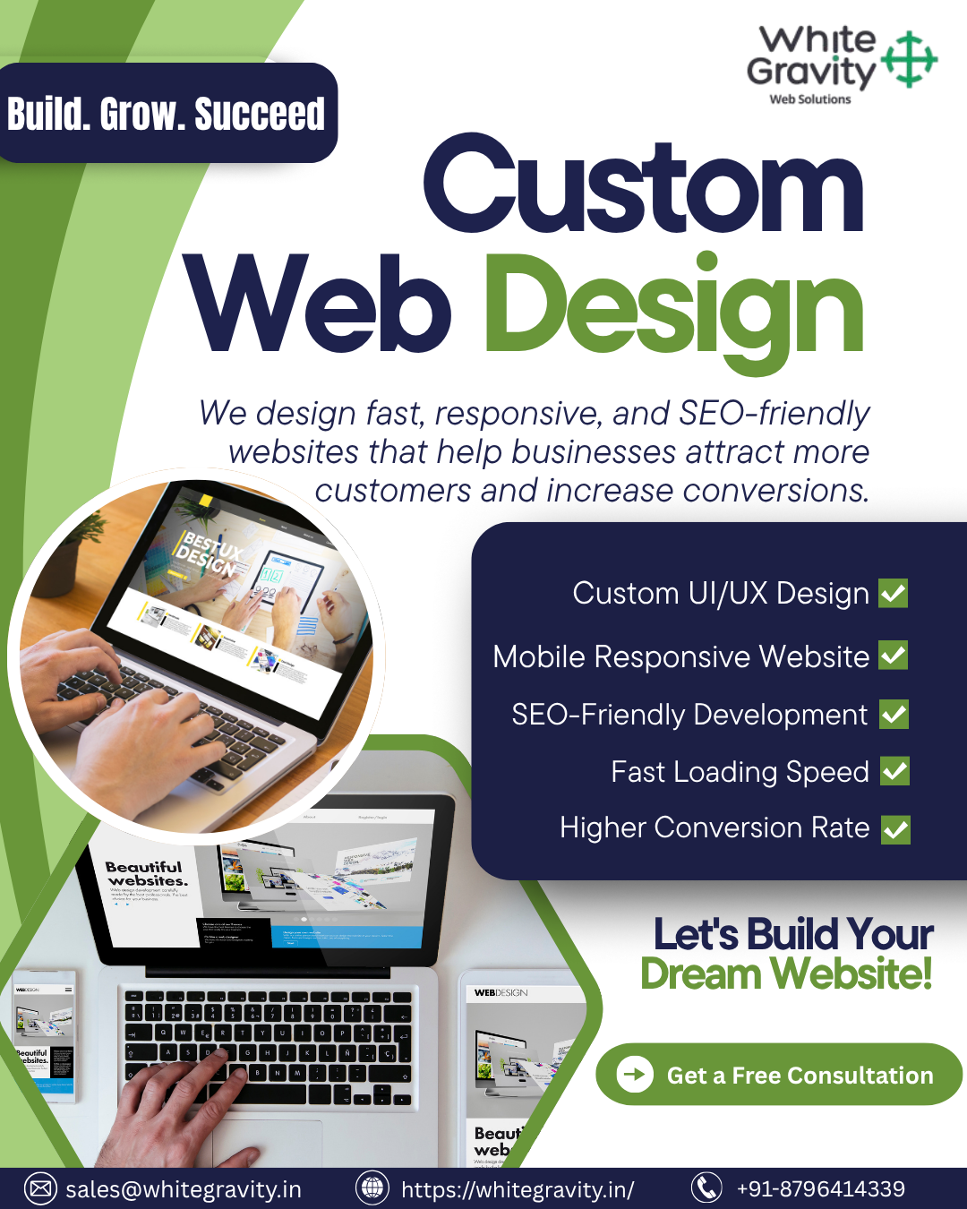  Custom Web Design Services | White Gravity Web Solutions