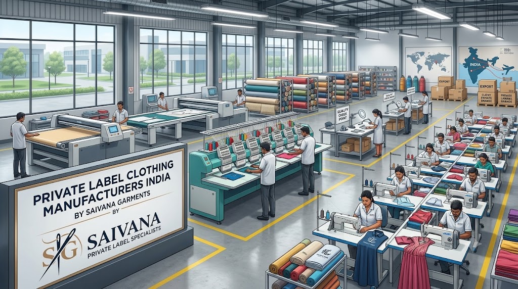  Private Label Clothing Manufacturers India - Saivana Garments