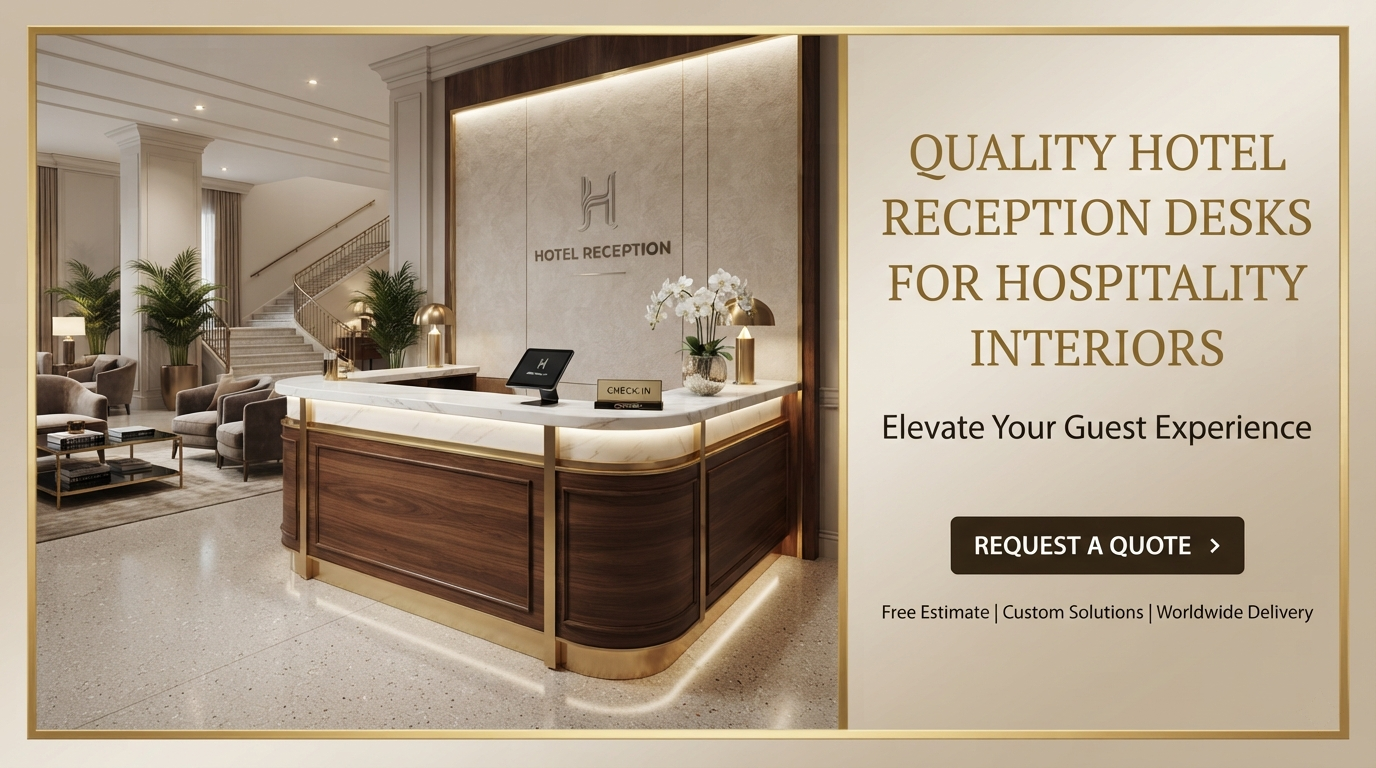  Quality Hotel Reception Desks for Hospitality Interiors