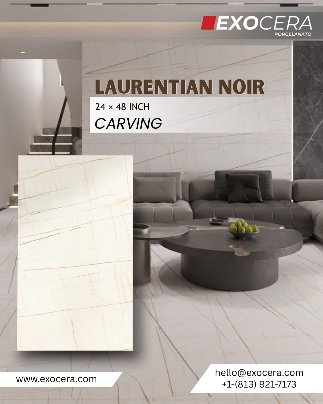  For stylish wall tiles, trust Exocera Porcelanato, a top Wall Tiles Shop Tampa.
