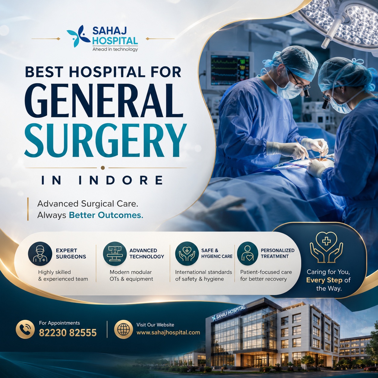  Best Hospital For General Surgery In Indore - Sahaj Hospital
