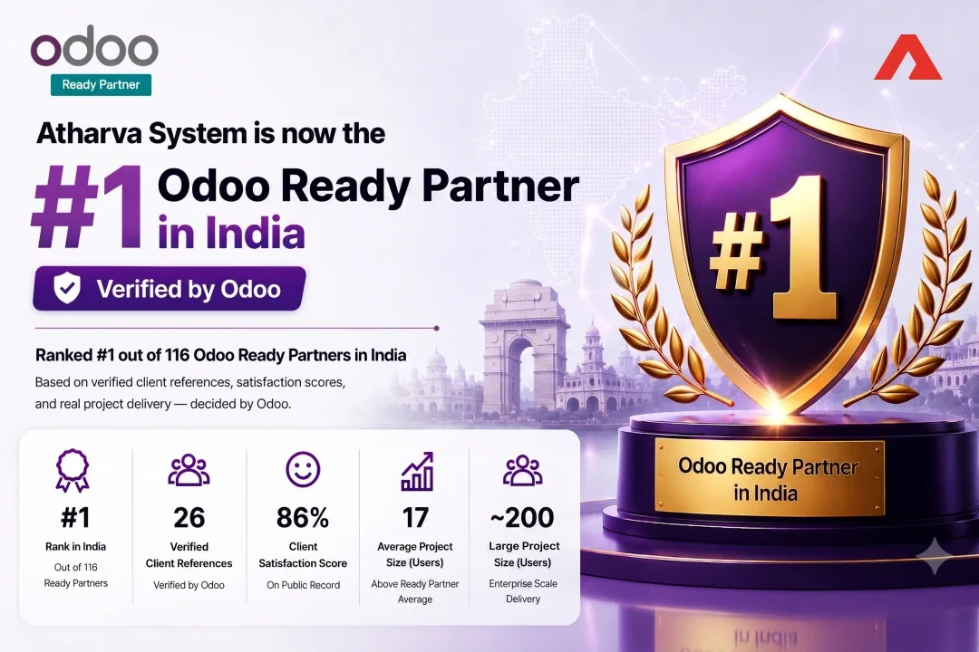  Atharva System Is Now Verified as India's #1 Odoo Ready Partner