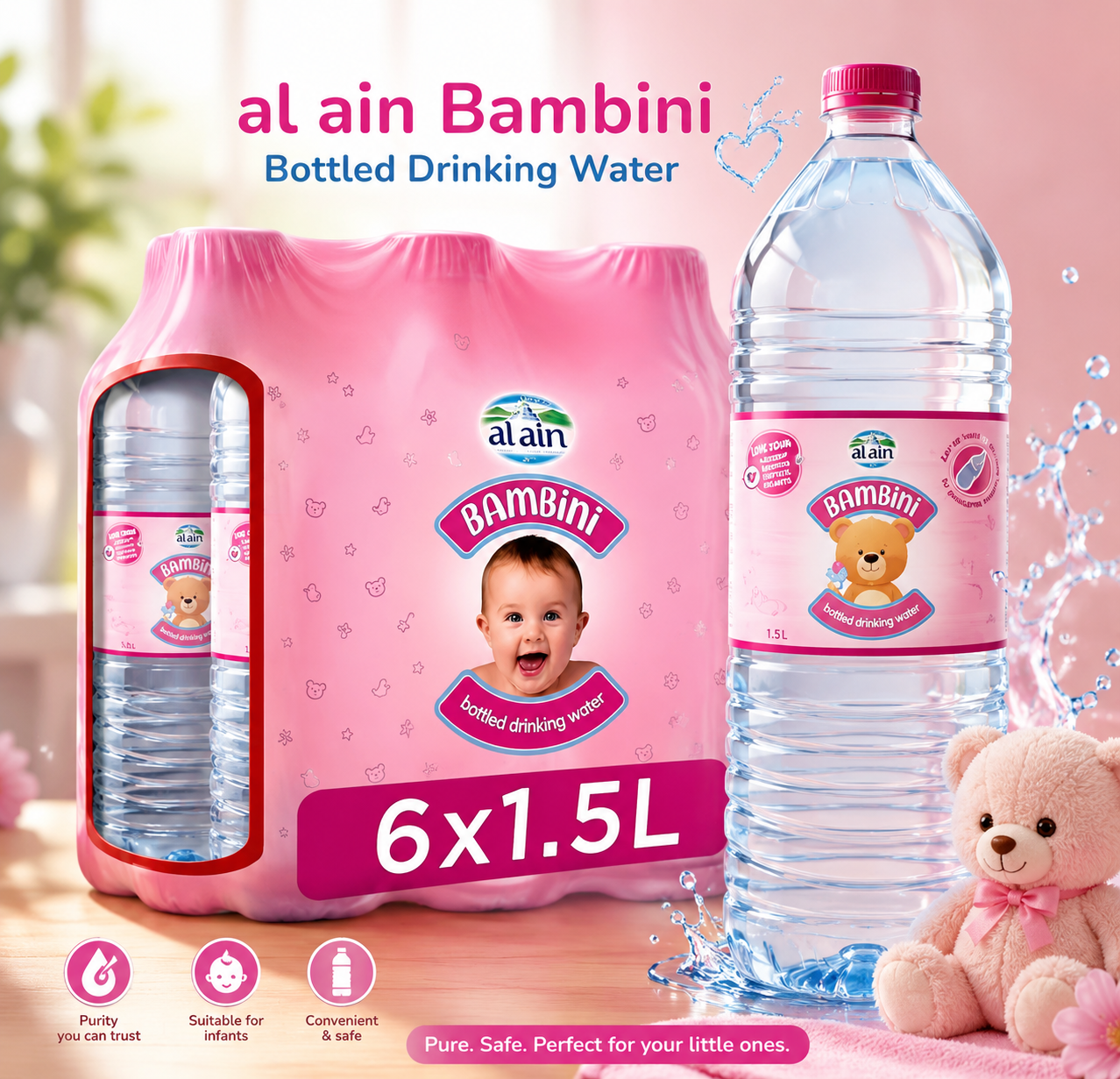  Al Ain Bambini Bottled Drinking Water 6 × 1.5L