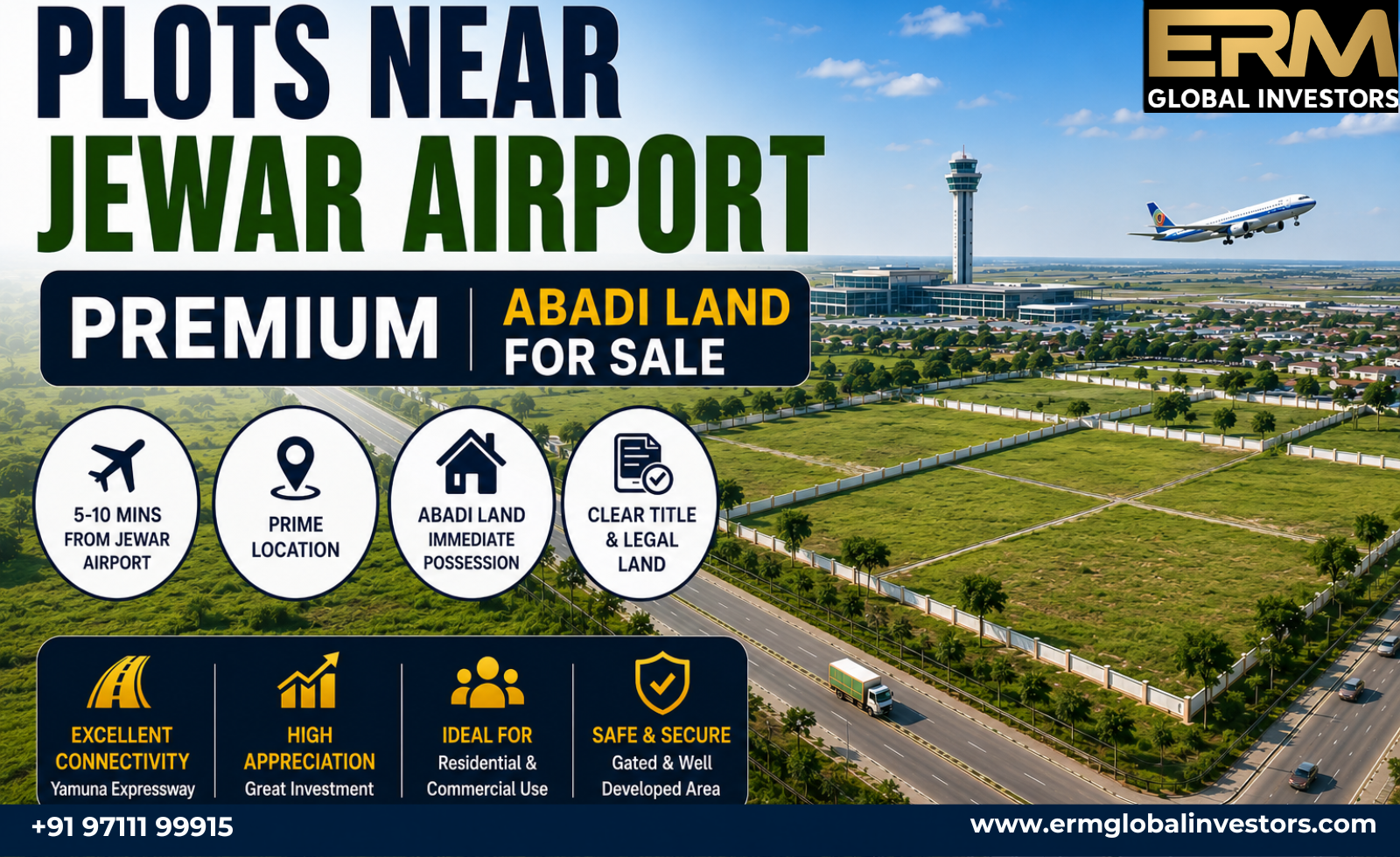  Plots Near Jewar Airport | Premium Abadi Land for Sale