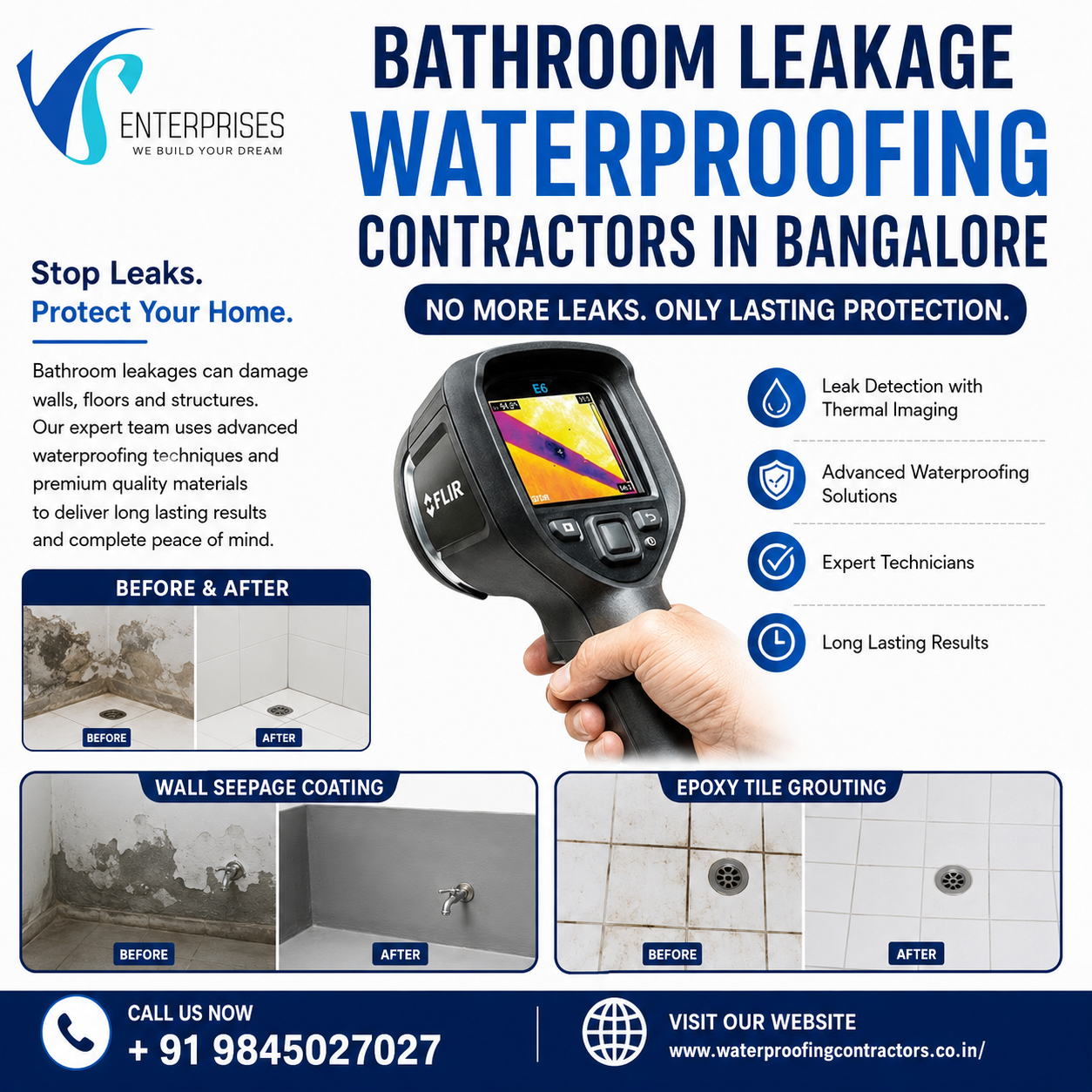  Bathroom leakage waterproofing contractors in Bangalore