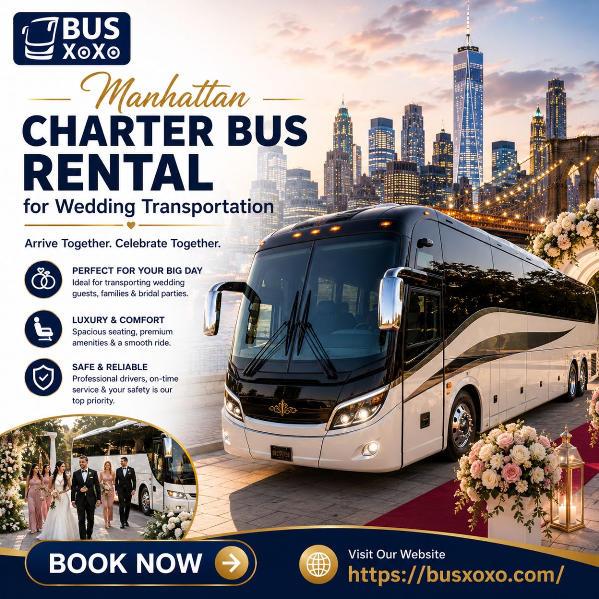  Manhattan Charter Bus Rental for Wedding Transportation