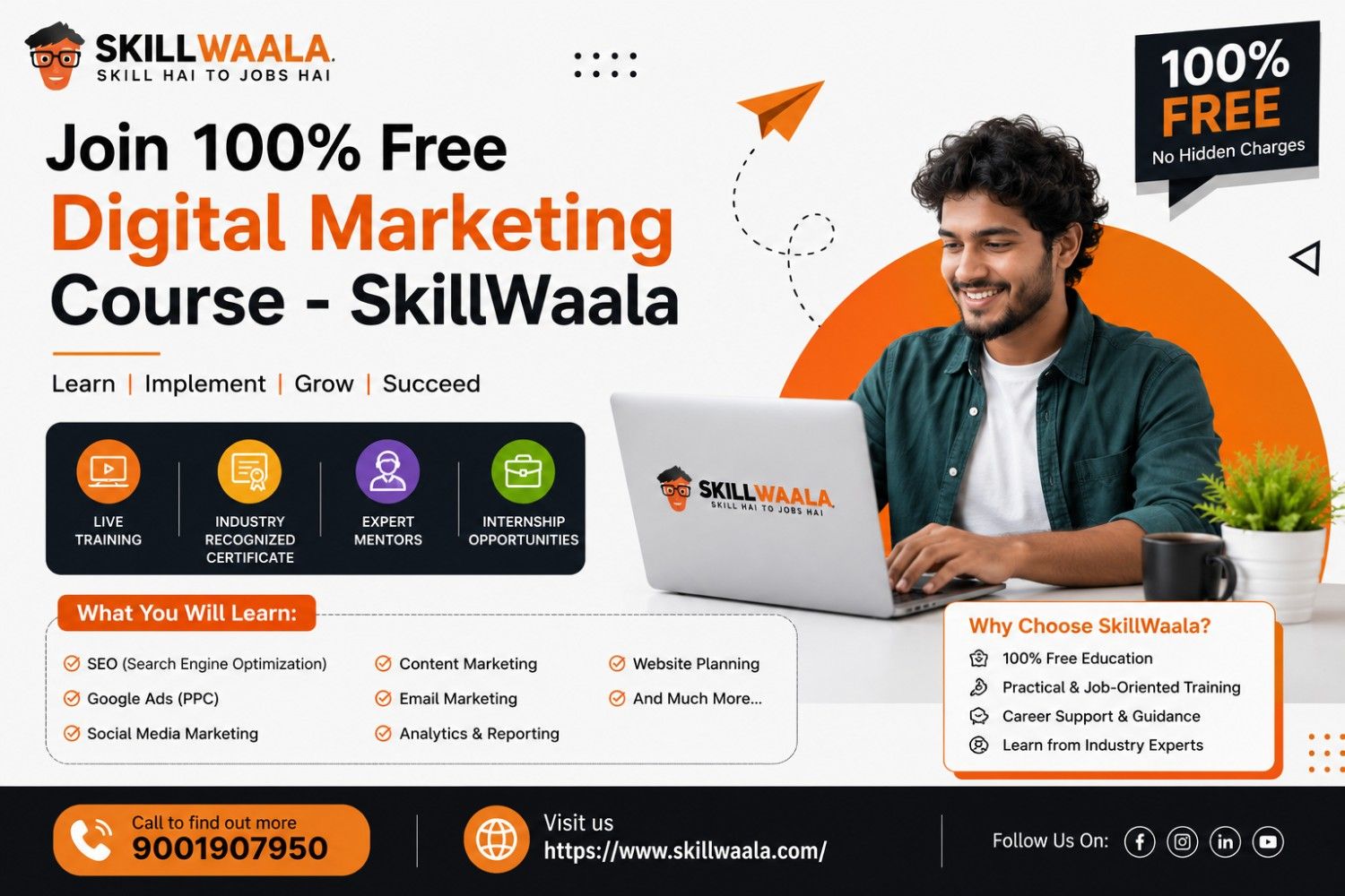  100% Free Digital Marketing Course with Certificate – Enroll Now