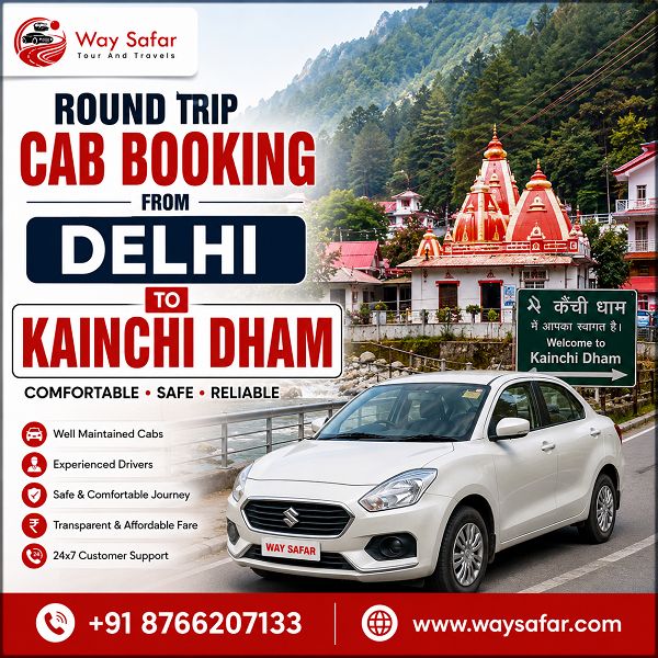  Round Trip Cab Booking Delhi to Kainchi Dham | Comfort Ride