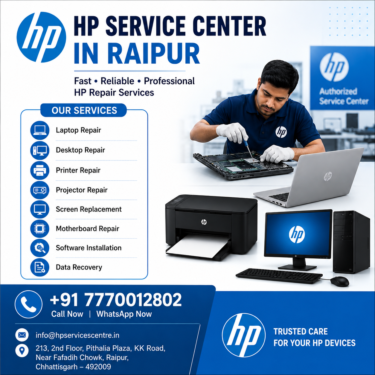  Affordable HP Mobile Laptop Service Center in Raipur