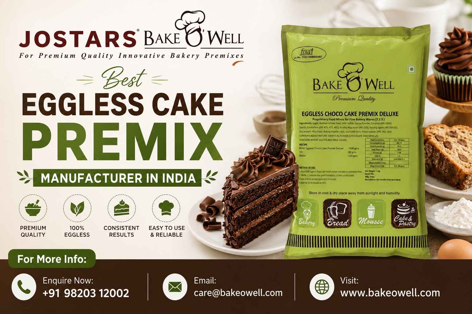  Best Eggless Cake Premix Manufacturer in India