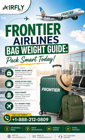  Frontier Airlines Bag Weight Guide: Pack Smart Today +1-888-212-0809
