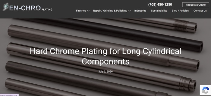  Hard Chrome Plating for Long Cylindrical Components
