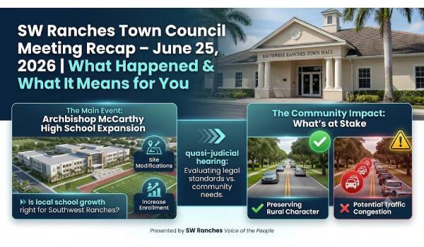  SW Ranches Town Council Meeting Recap – June 25, 2026