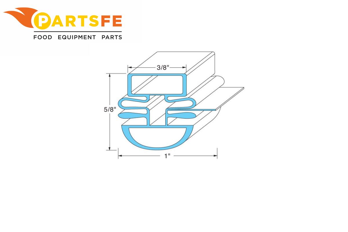  Turbo Air TRBAM272300100 Refrigerator Door Gasket W/Dart Mount 25.75" x 26.5" Magnetic