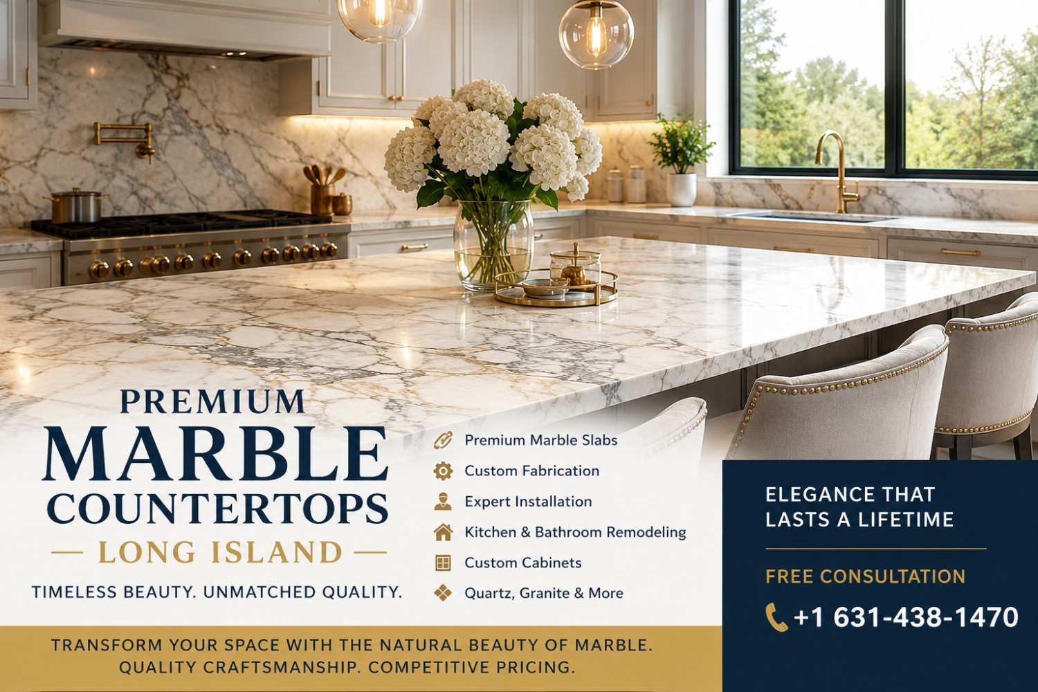  Premium Marble Countertops Long Island – Timeless Luxury & Expert Installation