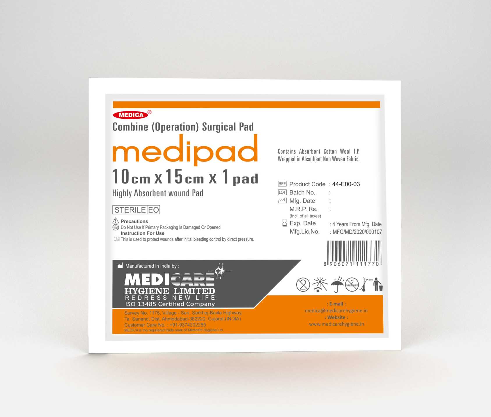  Medipad – Combined Surgical Pad Manufacturer & Exporter India