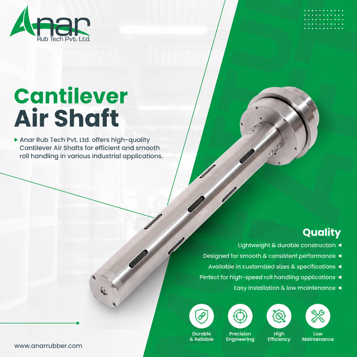  Trusted Cantilever Air Shaft Manufacturer | Anar Rub Tech