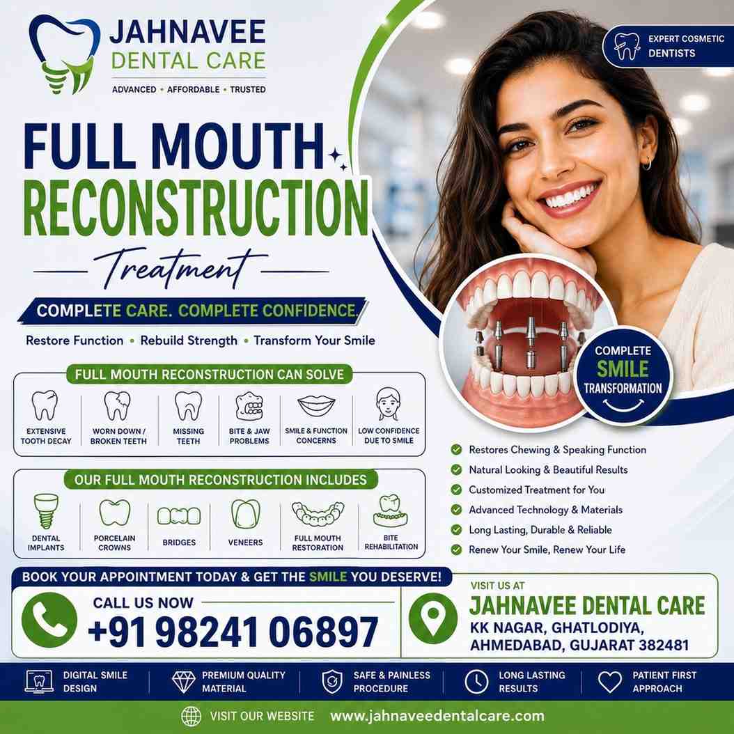  Full Mouth Reconstruction Treatment in Ahmadabad | DR. Jahanvee