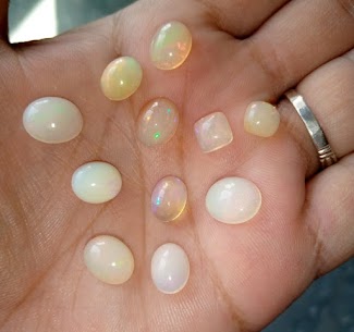  Natural White Fire Opal Stones