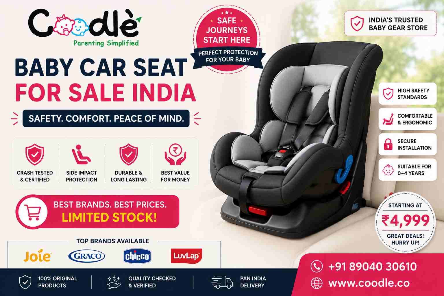  Baby Car Seat for Sale India