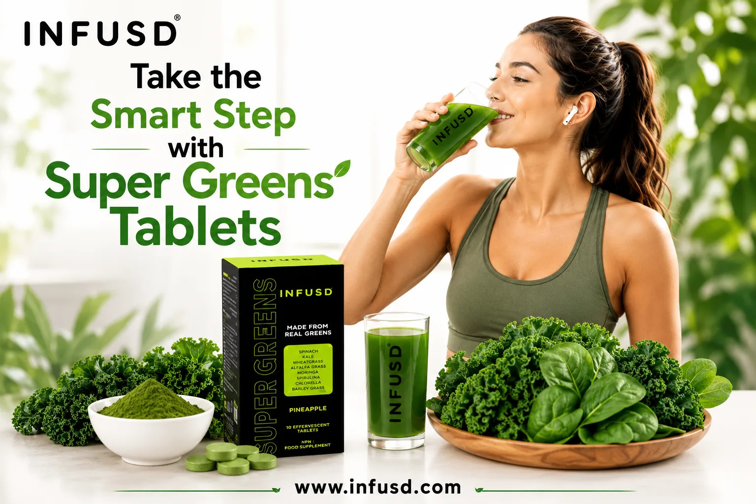  Take the Smart Step with Super Greens Tablets.