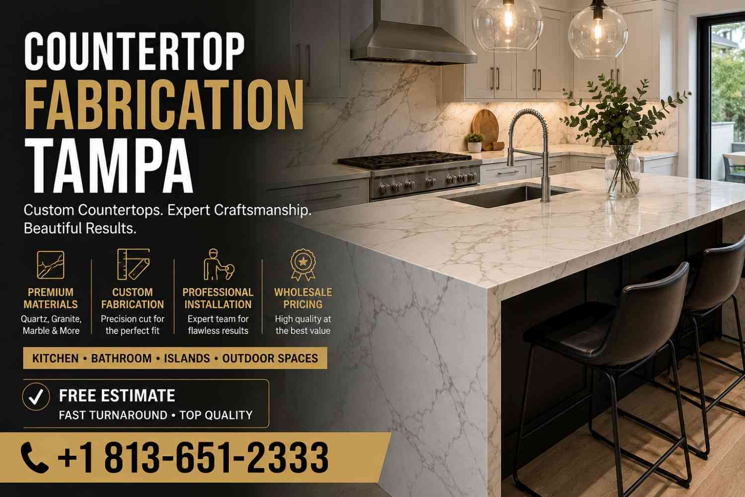  Countertop Fabrication Tampa | Custom Quartz & Granite Countertops