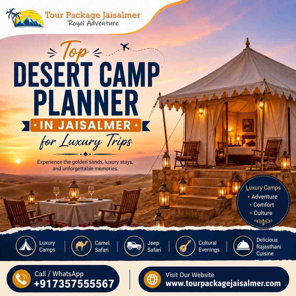  Top Desert camp planner in Jaisalmer for Luxury Trips