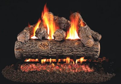 Buy Golden Oak Designer Plus 24" Vented Gas Log Set with G45 Triple T Ember Burner by Real Fyre