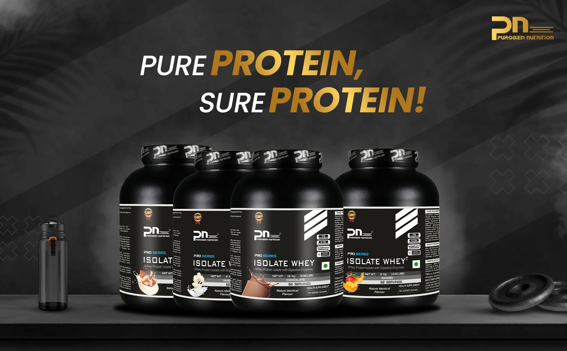  Premium Whey Protein Isolate for Muscle Recovery & Strength | Purobien Nutrition