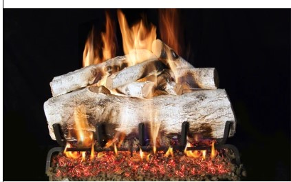  Buy G46 Advanced Vented Glowing Ember Burner 30" with Real Fyre Mountain Birch 30" Vented Gas Log Set by RH Peterson