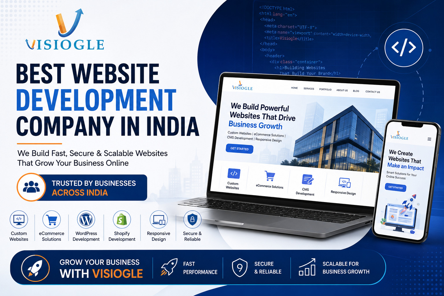  Trusted Website Development Company in India | Visiogle