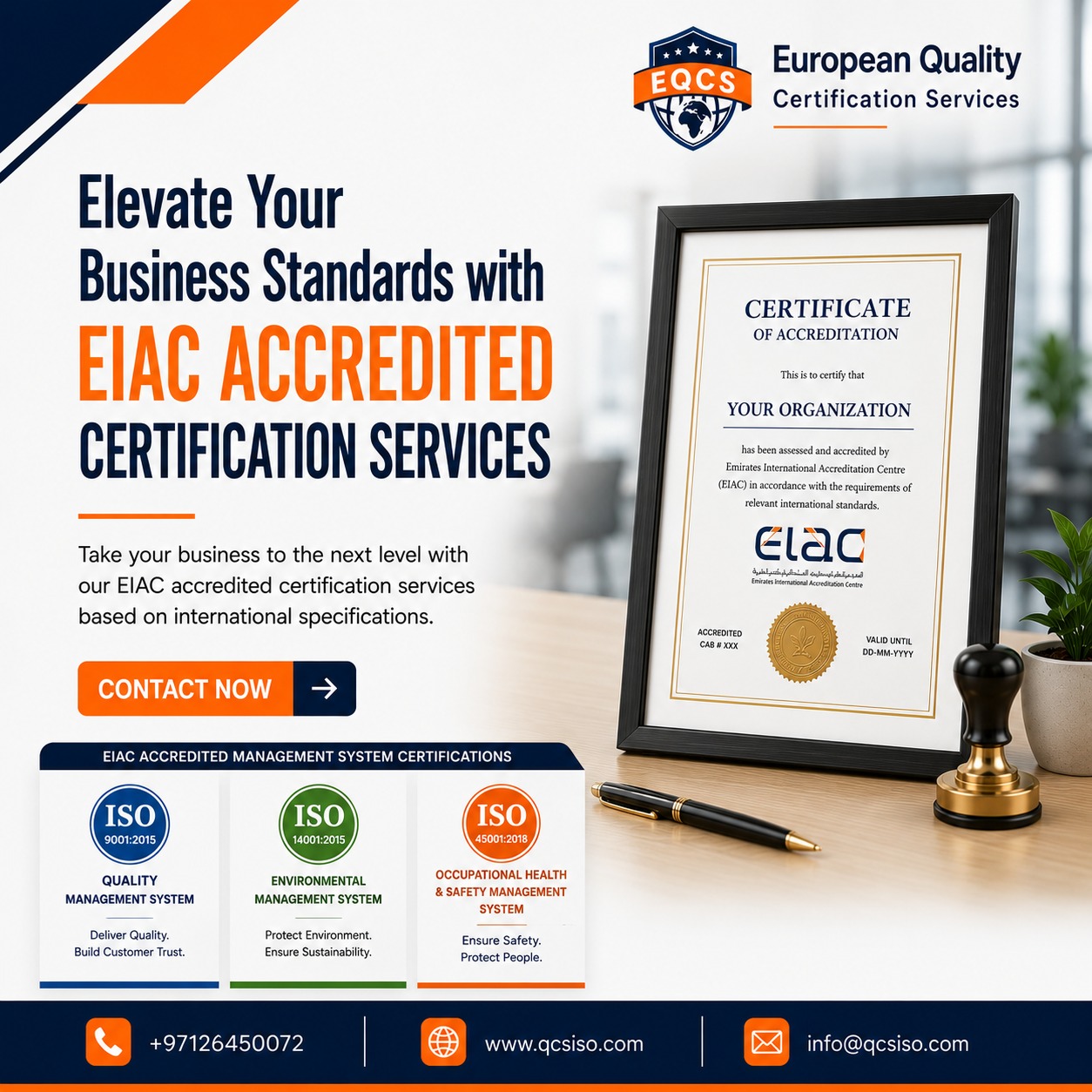  EIAC Accredited Certification Services in Dubai-Qcsiso