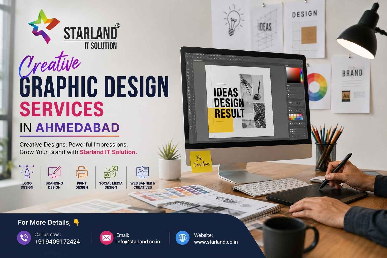  Creative Graphic Design Services in Ahmedabad - Starland IT Solution