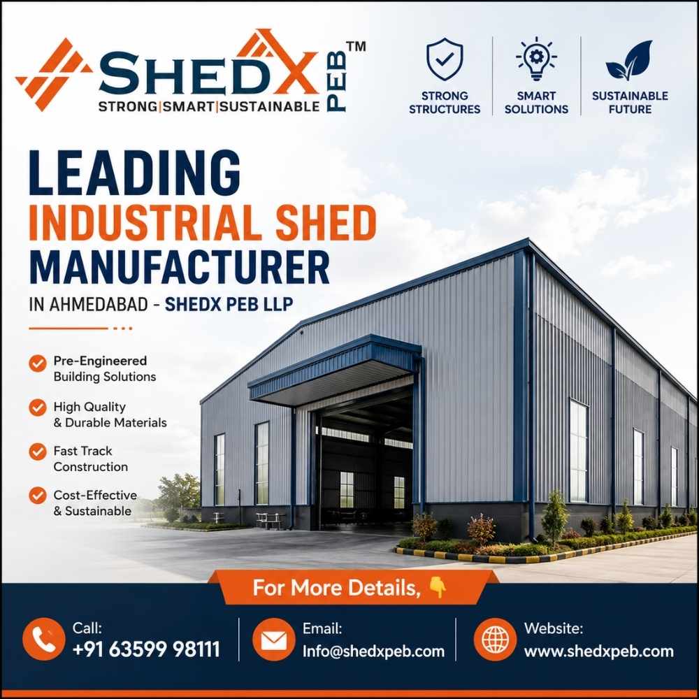  Leading Industrial Shed Manufacturer in Ahmedabad - ShedX PEB LLP