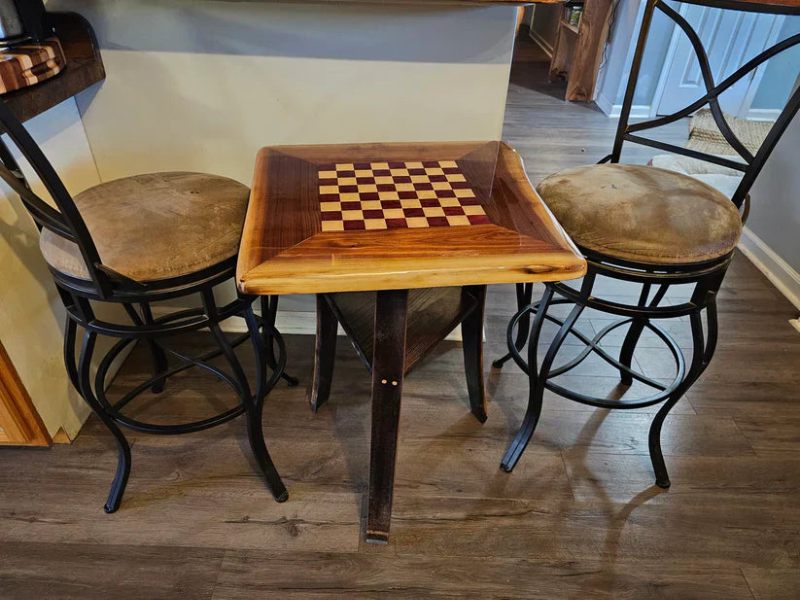  Luxury Epoxy Live Edge Chess Tables | Handcrafted Live Edge Tables – Empty Barrel