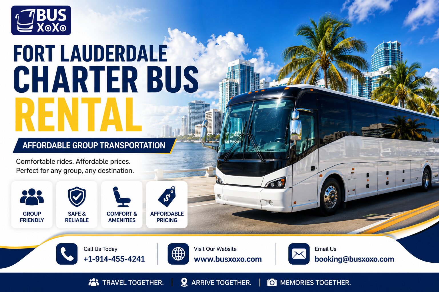  Affordable Fort Lauderdale Charter Bus Rental for Group Transportation