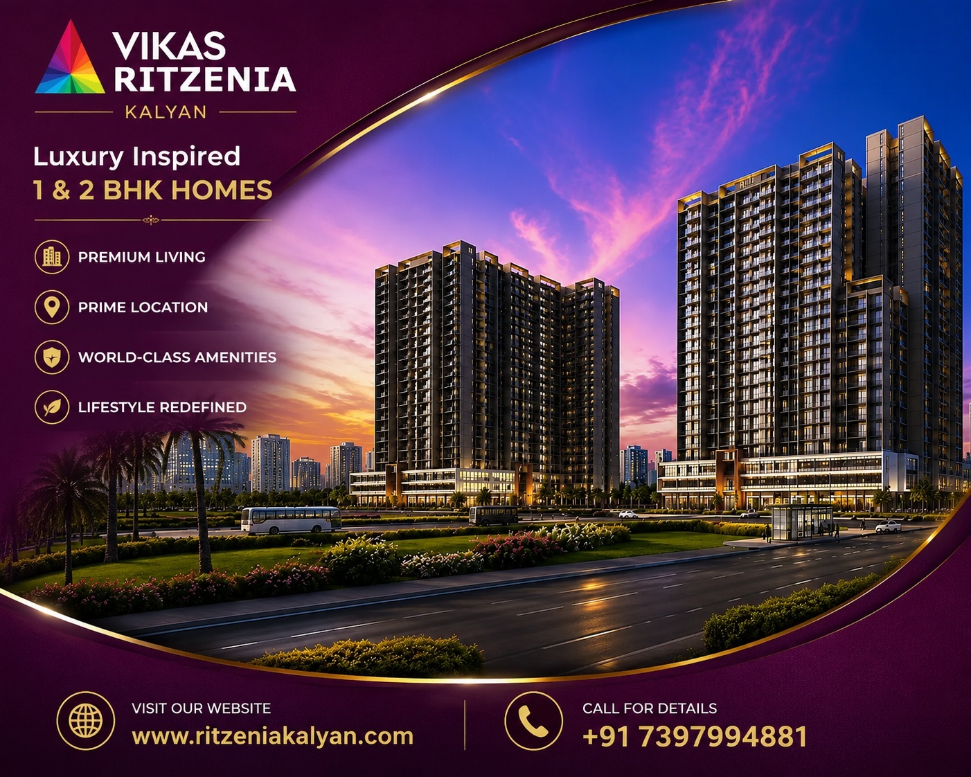 Vikas Ritzenia Kalyan - Luxury Inspired 1 & 2 BHK Homes