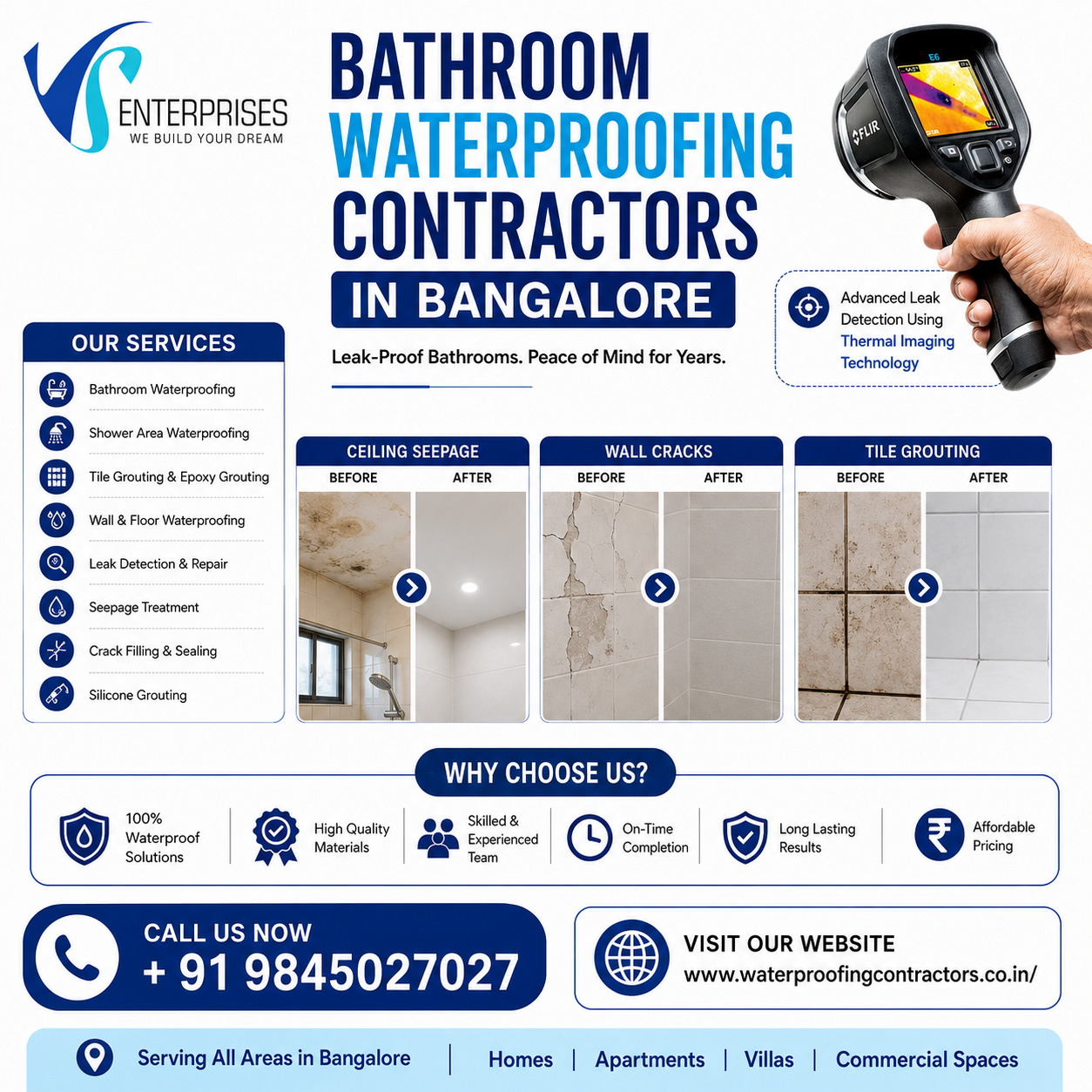  Bathroom Waterproofing Contractors in Bangalore