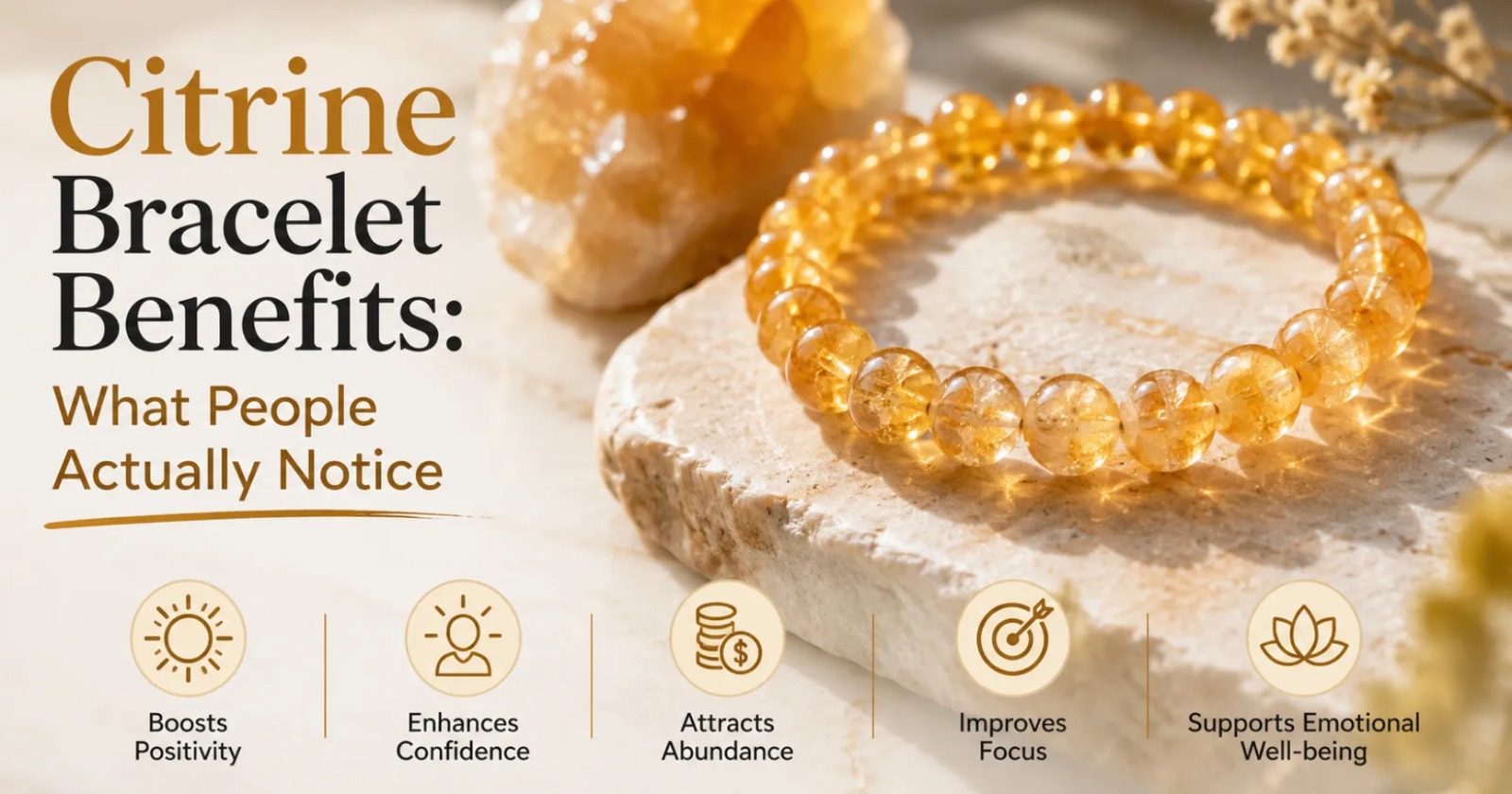  7 Citrine Bracelet Benefits for Ultimate Money & Success