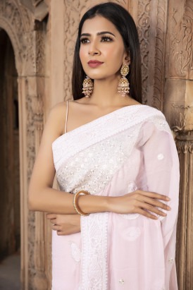  Designer Chikankari Sarees Crafted With Premium Hand Embroidery And Timeless Beauty