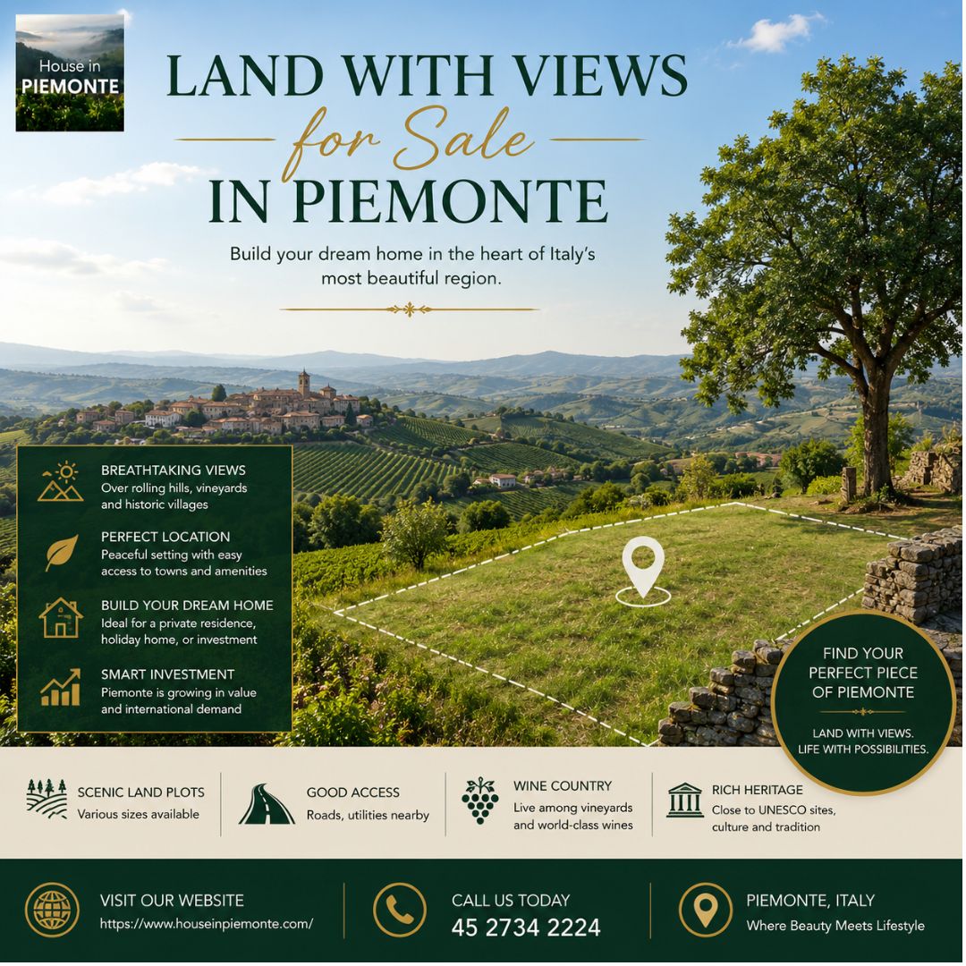  Land with views for Sale in Piemonte