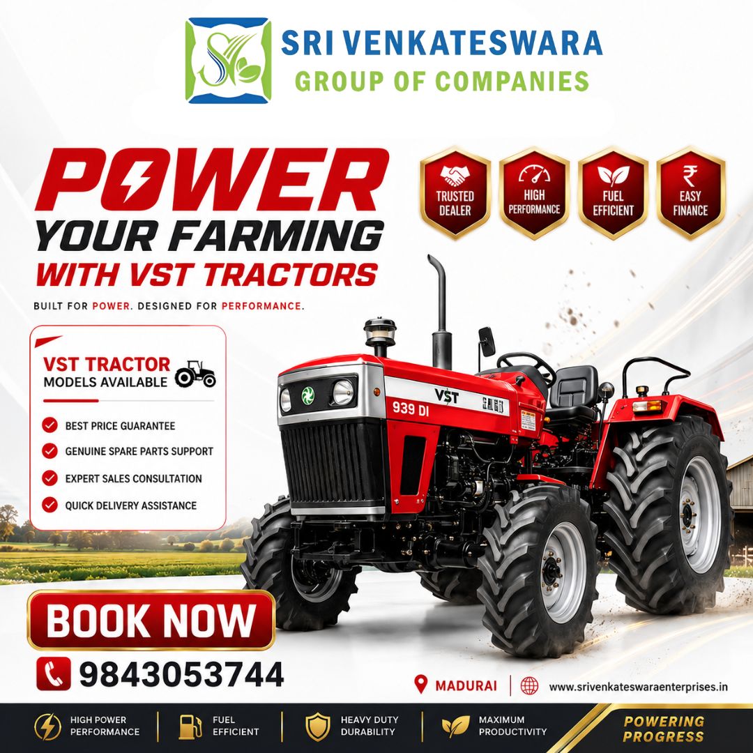 VST Tractors in Madurai | Powerful, Fuel-Efficient Tractors for Modern Farming