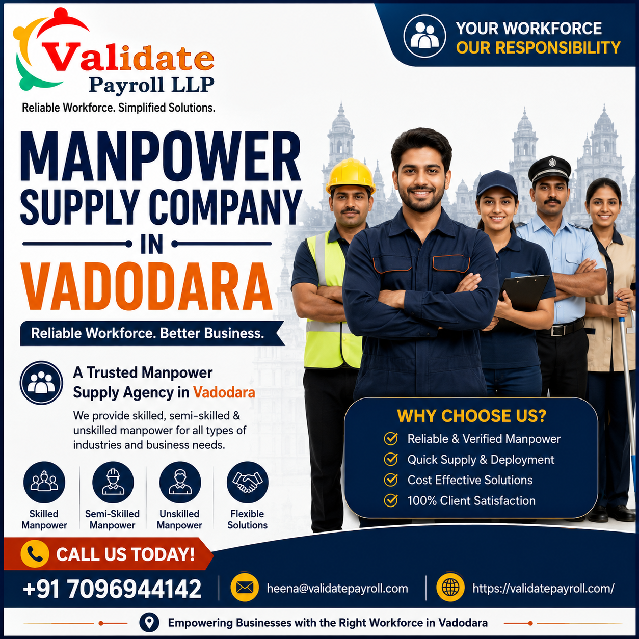  Manpower Supply Company in Vadodara | Hire Experts