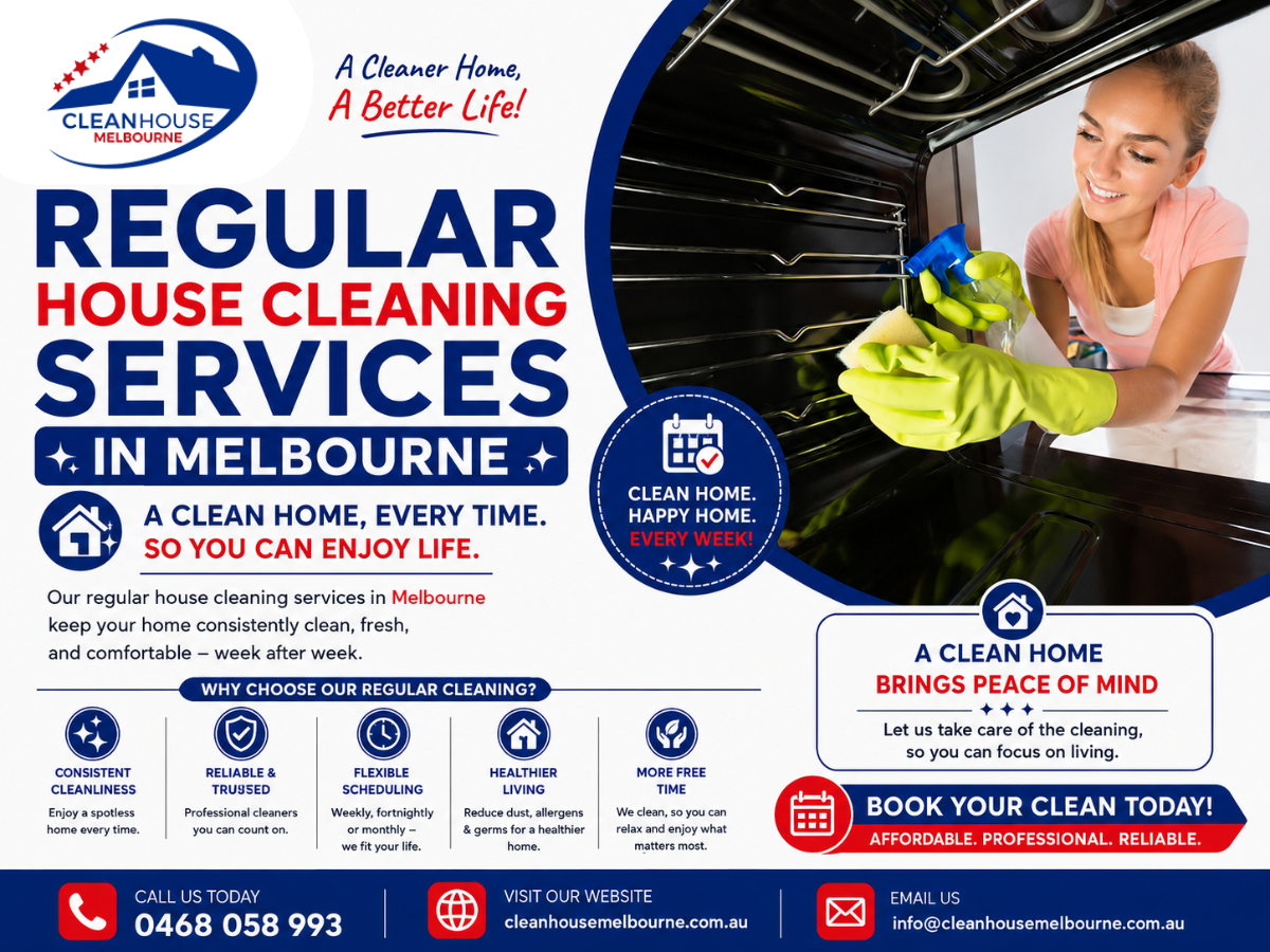  Regular House Cleaning Services in Melbourne | Clean House